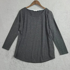 Vineyard Vines Womens Gray Long Sleeve Scoop Neck Knit Top M  10PT